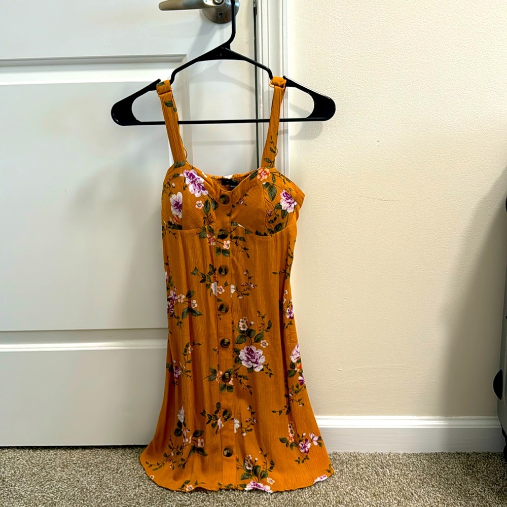 Mini floral dress with built in padding